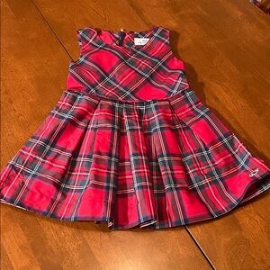 Vineyard Vines Red Plaid Kids Dress